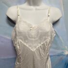 Vtg Sears 1960s 60s White Nylon Full Slip Dress 36/M Sheer Lace Bust FS55