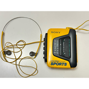 New ListingSony Walkman Sports Cassette Player/Radio WM AF59 Headphones WORKS
