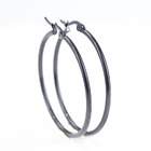 2pcs Women Stainless Steel Polished Large Drop Oval Shape Dangles Hoop Earrings