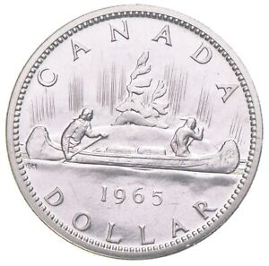 1965 80% Silver Canadian Canada Silver Dollar