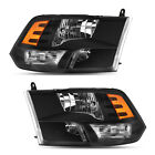 Headlights Fits 2009-2018 Dodge Ram 1500 2500 3500 Quad Lamps Left+Right 2PC (For: More than one vehicle)
