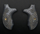 Smith & Wesson J-frame Rd Custom Blk/Gry G10 Combat Basketweave/FlatTop Diamonds