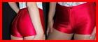 Disco Jeans Spandex Hot Pants Short Shorts Red Vintage Tight End Small/Medium