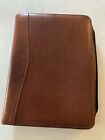 Scully Zip Around Genuine Leather 3 Ring Organizer Planner Pen Pencil 7 Pockets