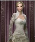 2024 new bridal white and ivory lace bridal wedding jacket with long sleeves-