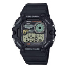 Casio WS-1700H-1AV, Moon/Tide Graph, 100 Meter WR, 10 Year Battery, 3 Alarms,NEW