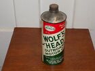 Vintage Wolf’s head Outboard Motor Oil Empty Cone Top One Quart Can