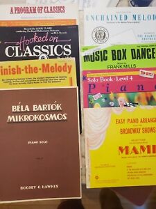 LOT PIano Sheet Music, Books: Bartok, Classics, Mame, Unchained Melody, MORE!