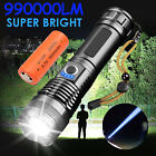 990000 Lumens Super Bright LED Tactical Flashlight Rechargeable LED Work Light