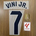 Vini JR #7 Real Madrid Home Name & Number Set- La Liga Font & Patches