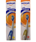 2 Pack SPINBRUSH Pro-Clean Electric Toothbrushes Medium & Soft Bristles