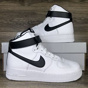 Nike Men's Air Force 1 High '07 White Black Athletic Shoes Sneakers Trainers New