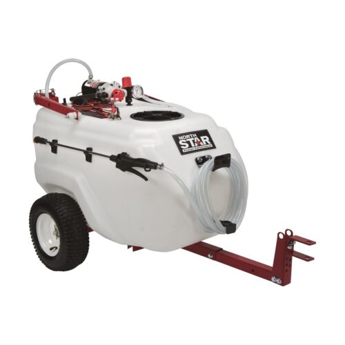 NorthStar Tow-Behind Trailer Boom Broadcast and Spot Sprayer - 31-Gallon Capa...