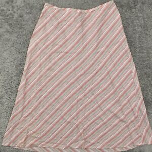 Lane Bryant Women's Size 18/20 A-Line Skirt  Multicolor Linen Pull On Striped