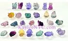 Wholesale Lot 26 Pcs Mix Mini Candy Fluorite Carvings Crystal Healing Energy