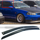 For 96-00 Honda Civic 2DR Coupe Mugen Style 3D Wavy Black Tinted Window Visor (For: 1998 Honda Civic EX Coupe 2-Door 1.6L)