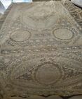 Normandy Lace Antique Handmade Bed Cover 96”x 72” - c1920