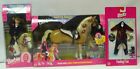 1997 Horse Riding Barbie / 1998 Walking Beauty Horse / 1997 Stacie Outfit   MINT