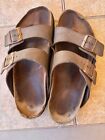 BIRKENSTOCK Arizona Brown Leather Sandals Men's Size Euro 44 US 11