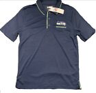 X-Large SEATTLE SEAHAWKS NFL Team Apparel Polo Casual SS Shirt Mens Navy Blue
