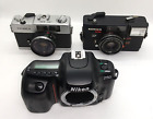 Lot of 3 Cameras UNTESTED AS IS Nikon,Yoshica,Konica From Japan