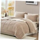 Luxury Full Size Comforter Sets Plush 7 Piece Full Size 7 Pieces Light Taupe