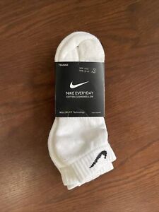 Nike Everyday Cushion Low Training Socks (3 Pair) SX7670-100 MEN 8-12 / W 10-13
