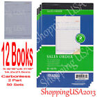 12 Pcs Invoice Sales Order Book Receipt Form Record Carbonless 50 Sets 2 Parts