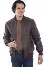 Scully 1088-259 XXL Classic Bomber Jacket for Mens Brown Leather - 2XL