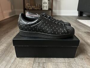 Adidas Men's Superstar Pharrell Core Black Skate Shoes - Size 9.5 - GY4981
