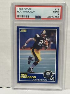 PSA 9 1989 Score Rod Woodson #78 Rookie RC HOF Mint
