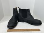 Frank Wright  Mens Leather Ankle Chelsea Boots Black Size 10 Medium