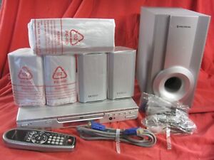 Protron PHT-500X DVD Home Theater System w 5 Speakers/Sub & Remote Control NOB