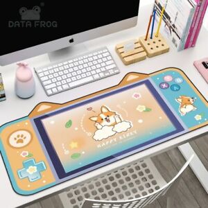 Kawaii Cute Cartoon Cat Ears Mouse Pad Big Computer Keyboard Desk Mat Large