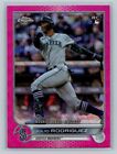 2022 Topps Chrome Update #USC165 Julio Rodriguez Pink Wave Refractor RC Mariners