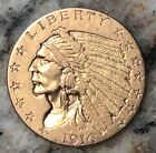 1914-D $2.5 Indian Head Quarter Eagle Gold Coin USA 🇺🇸