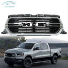Fit For 2019 2020-2022 Dodge Ram 1500 Front Grill Glossy Black Chrome Grille Set