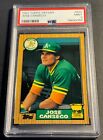 2ND YEAR 1987 JOSE CANSECO TOPPS TIFFANY #620 PSA 9 ATHLETICS  (358)