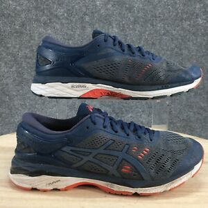Asics Shoes Mens 8 GEL Kayano 24 Athletic Running Sneakers T749N Blue Fabric