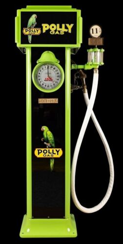 Polly Gasoline Erie Clock Face Gas Pump NEW Sign 18x36