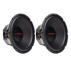 Crunch CRW12D4 12 Inch MAX 4 Ohm Dual Voice Coil Car Subwoofer Speakers (2 Pack)