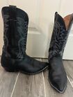 Nocona Cowboy Western Boots Men’s Size 12D Black Made In USA Pointed Leather