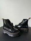 NEW! $200 Dr. Martens Sinclair Leopard Embossed Patent Leather Boots US Size 5