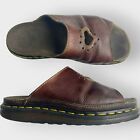 Vintage Dr. Martens Heart Sandals Made in England Cut Out Brown Leather Size 10