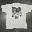 Vintage Los Angeles 1992 LA Riot Fire City Rodney King Shirt Size XL Rap Tee