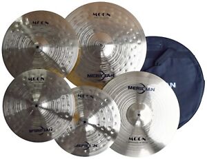 Cymbal set for Drums Brass Hammered, Pack 5 Cymbals with Bag (Free Shipped USA)
