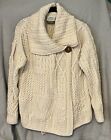 Shannon Woolen Mills Irish Chunky Cable Knit Cardigan Sweater Merino Wool XL