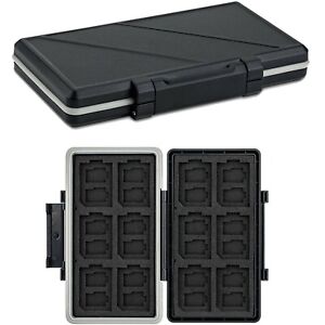 36 Slots Memory Card Case Storage Holder fits 12 SD + 24 MSD TF Micro SD Cards