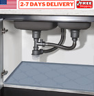34x22 Kitchen Under Sink Mat Silicone Liner Rubber Drip Tray Flexible Waterproof