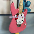 Pink Hello Kitty Electric Guitar Maple Neck 6 String Maple Fretboard Fast Ship